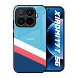 Pink & White Stripes Xiaomi 17T 5G Glass Back Cover Online