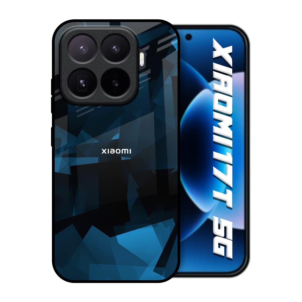 Polygonal Blue Box Xiaomi 17T 5G Glass Back Cover Online