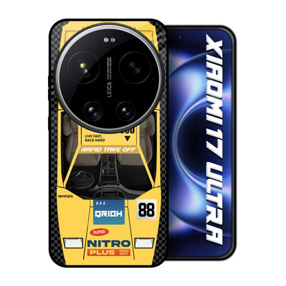 Yellow Racing Car Xiaomi 17 Ultra 5G Glass Back Cover Online