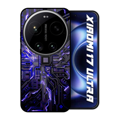 Techno Color Pattern Xiaomi 17 Ultra 5G Glass Back Cover Online