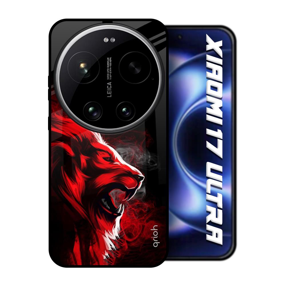 Red Angry Lion Xiaomi 17 Ultra 5G Glass Back Cover Online