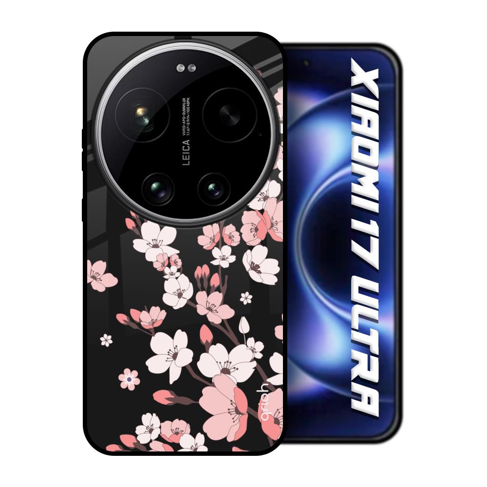 Black Cherry Blossom Xiaomi 17 Ultra 5G Glass Back Cover Online