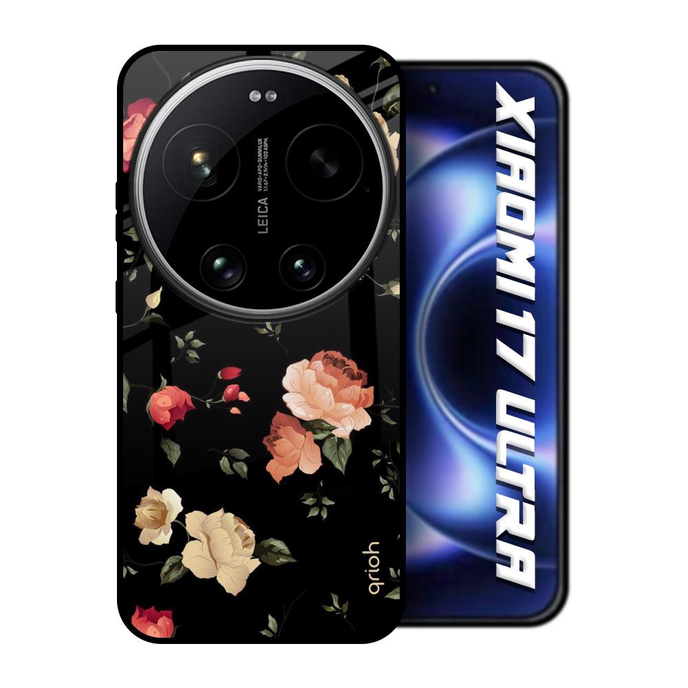 Black Spring Floral Xiaomi 17 Ultra 5G Glass Back Cover Online