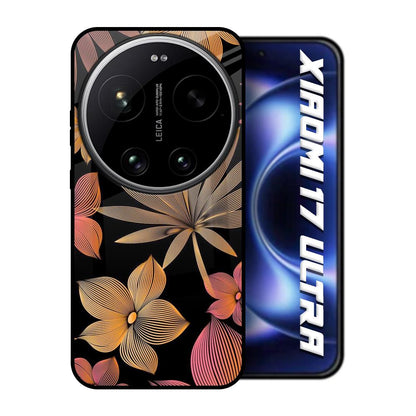 Lines Pattern Flowers Xiaomi 17 Ultra 5G Glass Back Cover Online