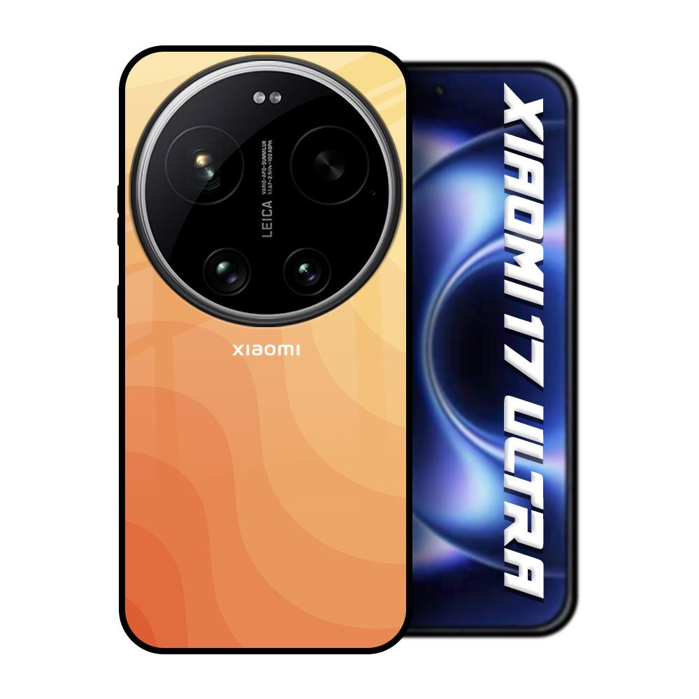 Orange Curve Pattern Xiaomi 17 Ultra 5G Glass Back Cover Online