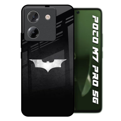 Super Hero Logo Poco M7 Pro 5G Glass Back Cover Online