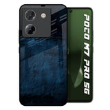 Dark Blue Grunge Poco M7 Pro 5G Glass Back Cover Online