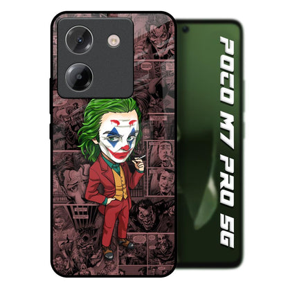 Joker Cartoon Poco M7 Pro 5G Glass Back Cover Online