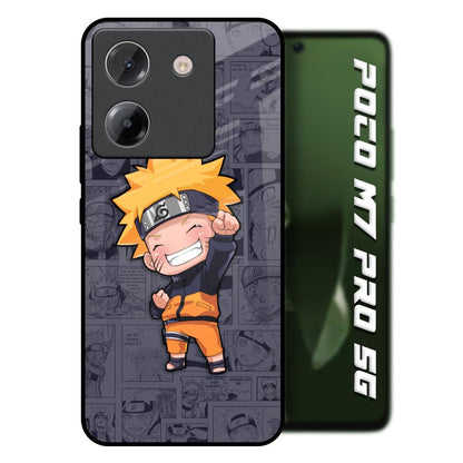 Orange Chubby Poco M7 Pro 5G Glass Back Cover Online
