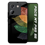 Colorful Leaves Poco M7 Pro 5G Glass Back Cover Online