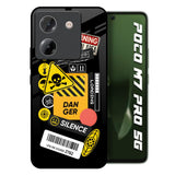 Danger Signs Poco M7 Pro 5G Glass Back Cover Online