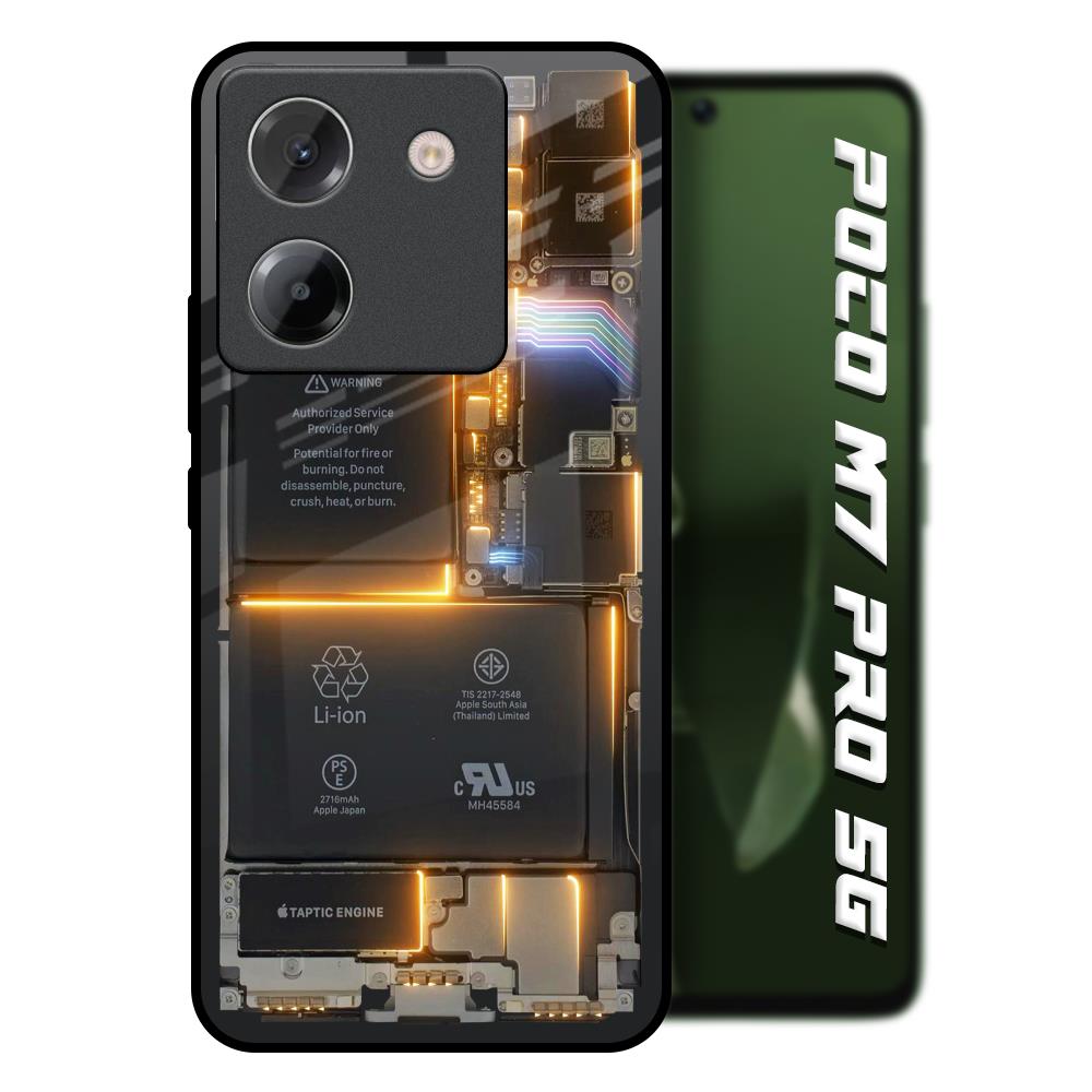 Glow Up Skeleton Poco M7 Pro 5G Glass Back Cover Online