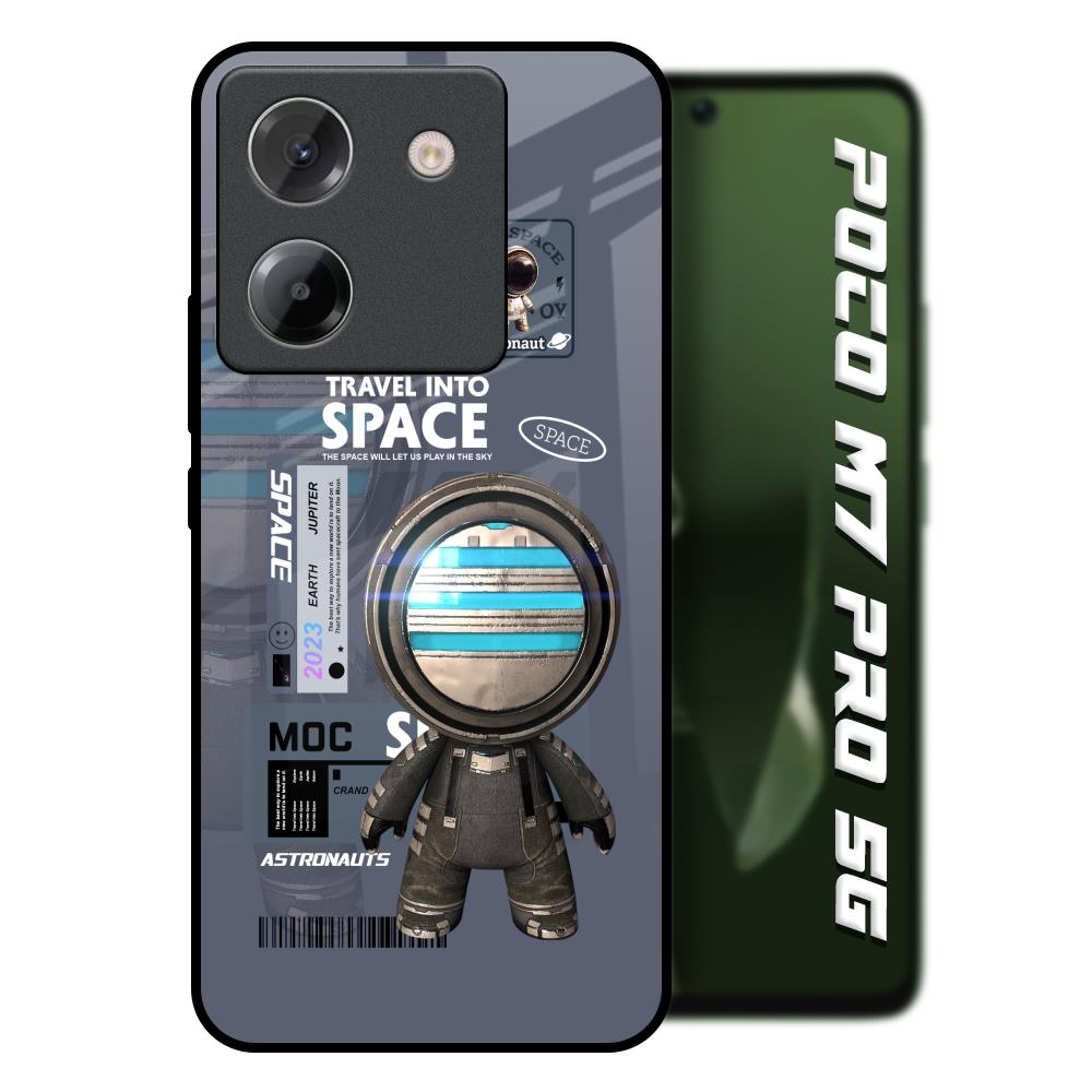 Space Travel Poco M7 Pro 5G Glass Back Cover Online