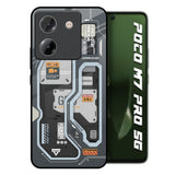 Retro Futuristic Poco M7 Pro 5G Glass Back Cover Online