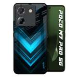 Vertical Blue Arrow Poco M7 Pro 5G Glass Back Cover Online