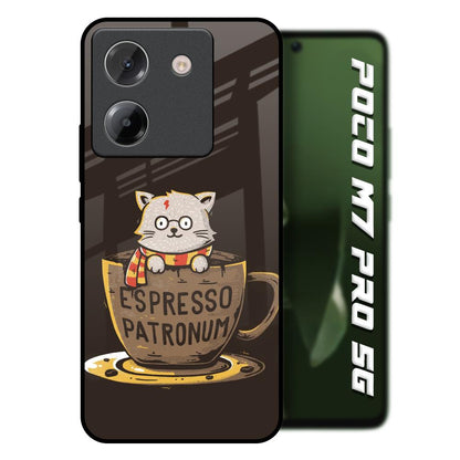 Tea With Kitty Poco M7 Pro 5G Glass Back Cover Online