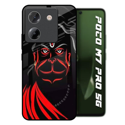 Lord Hanuman Poco M7 Pro 5G Glass Back Cover Online