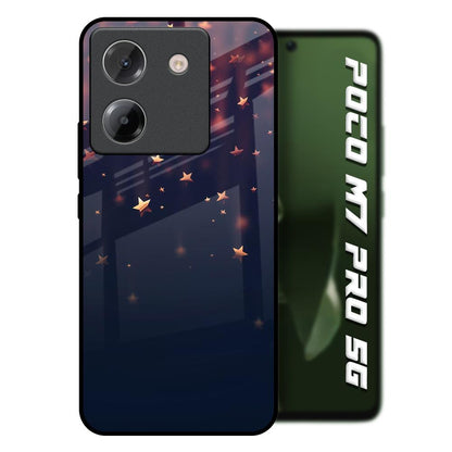 Falling Stars Poco M7 Pro 5G Glass Back Cover Online