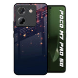 Falling Stars Poco M7 Pro 5G Glass Back Cover Online