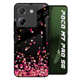 Heart Rain Fall Poco M7 Pro 5G Glass Back Cover Online