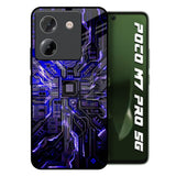 Techno Color Pattern Poco M7 Pro 5G Glass Back Cover Online