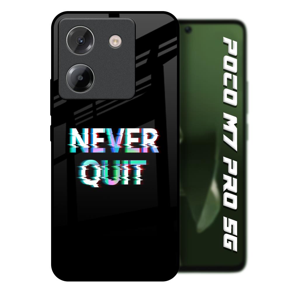 Never Quit Poco M7 Pro 5G Glass Back Cover Online