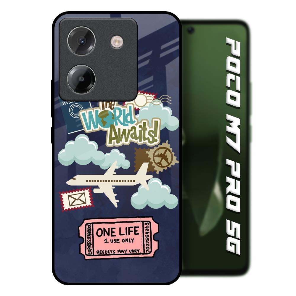 Tour The World Poco M7 Pro 5G Glass Back Cover Online