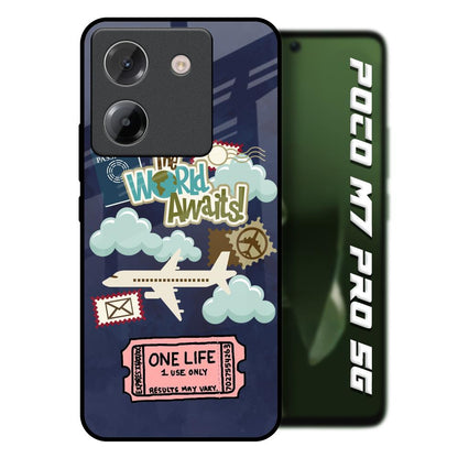 Tour The World Poco M7 Pro 5G Glass Back Cover Online