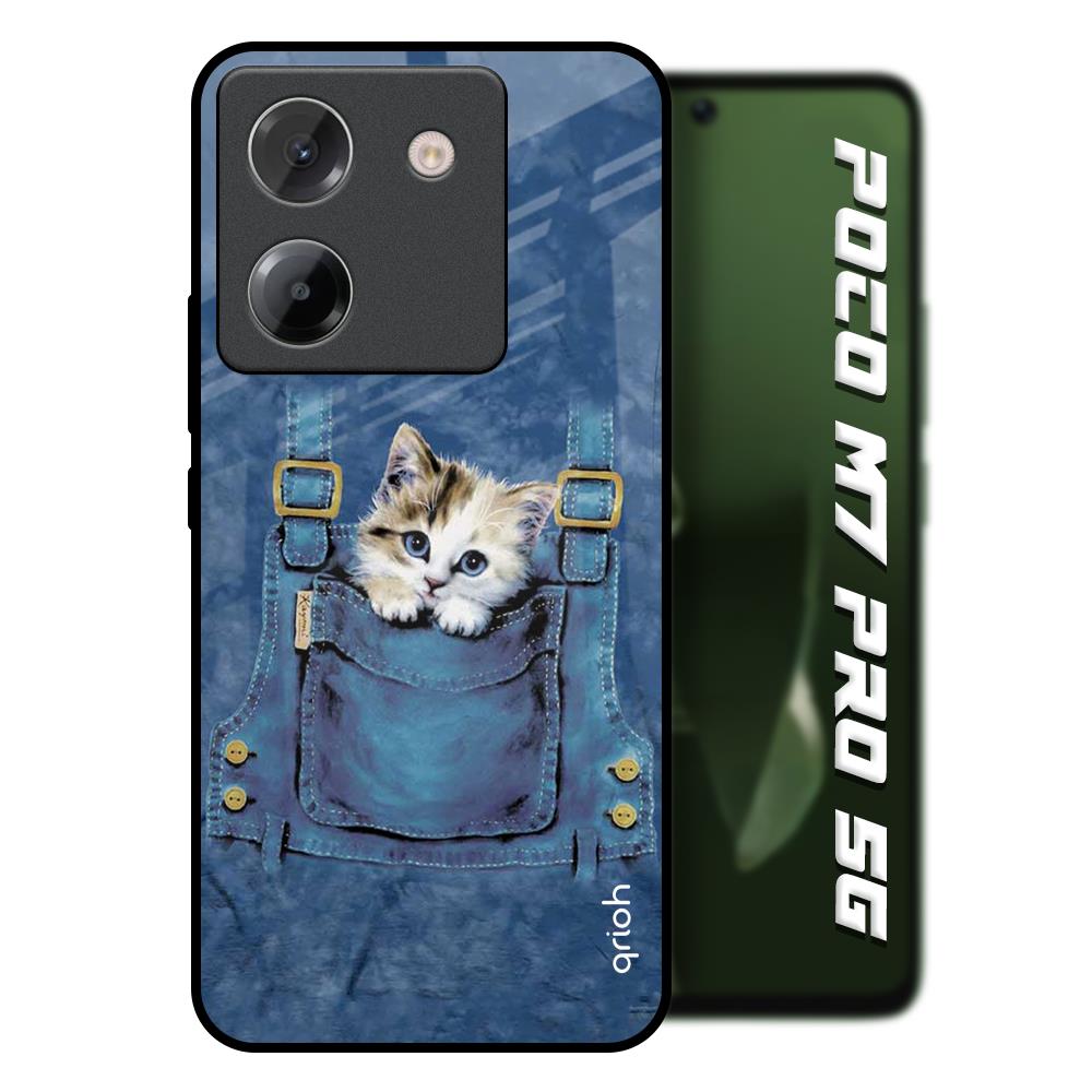 Kitty In Pocket Poco M7 Pro 5G Glass Back Cover Online