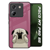 Funny Pug Face Poco M7 Pro 5G Glass Back Cover Online