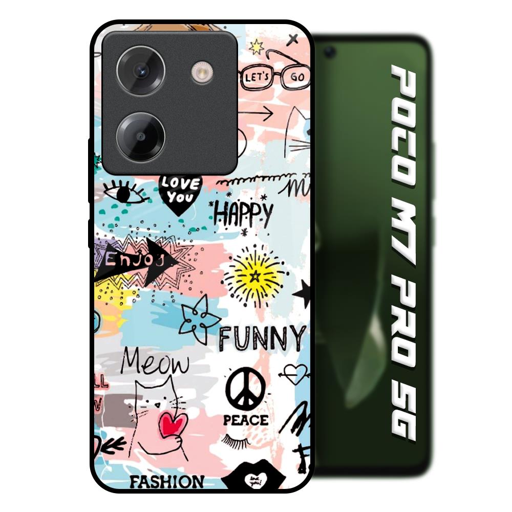 Just For You Poco M7 Pro 5G Glass Back Cover Online