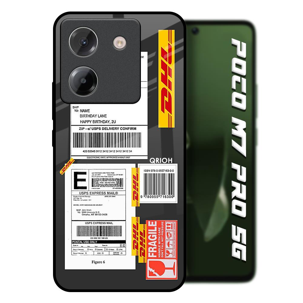 Cool Barcode Label Poco M7 Pro 5G Glass Back Cover Online