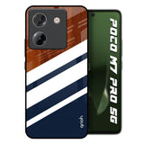 Bold Stripes Poco M7 Pro 5G Glass Back Cover Online