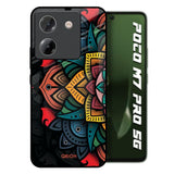 Retro Gorgeous Flower Poco M7 Pro 5G Glass Back Cover Online