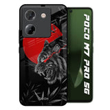 Red Moon Tiger Poco M7 Pro 5G Glass Back Cover Online