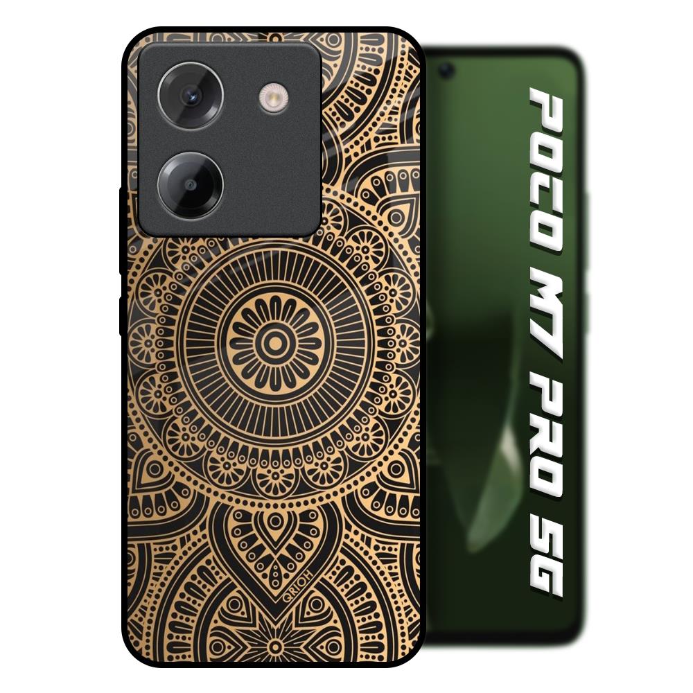 Luxury Mandala Poco M7 Pro 5G Glass Back Cover Online