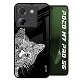 Kitten Mandala Poco M7 Pro 5G Glass Back Cover Online
