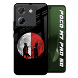 Anime Red Moon Poco M7 Pro 5G Glass Back Cover Online