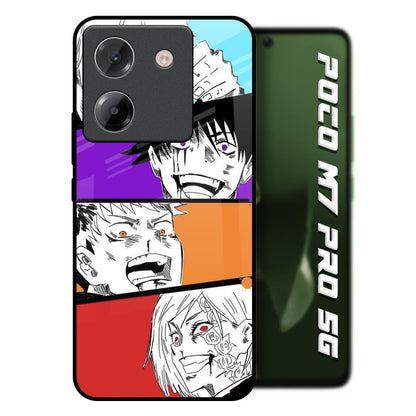 Anime Sketch Poco M7 Pro 5G Glass Back Cover Online