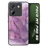 Purple Gold Marble Poco M7 Pro 5G Glass Back Cover Online