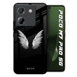 White Angel Wings Poco M7 Pro 5G Glass Back Cover Online