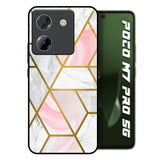 Geometrical Marble Poco M7 Pro 5G Glass Back Cover Online