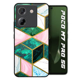 Seamless Green Marble Poco M7 Pro 5G Glass Back Cover Online
