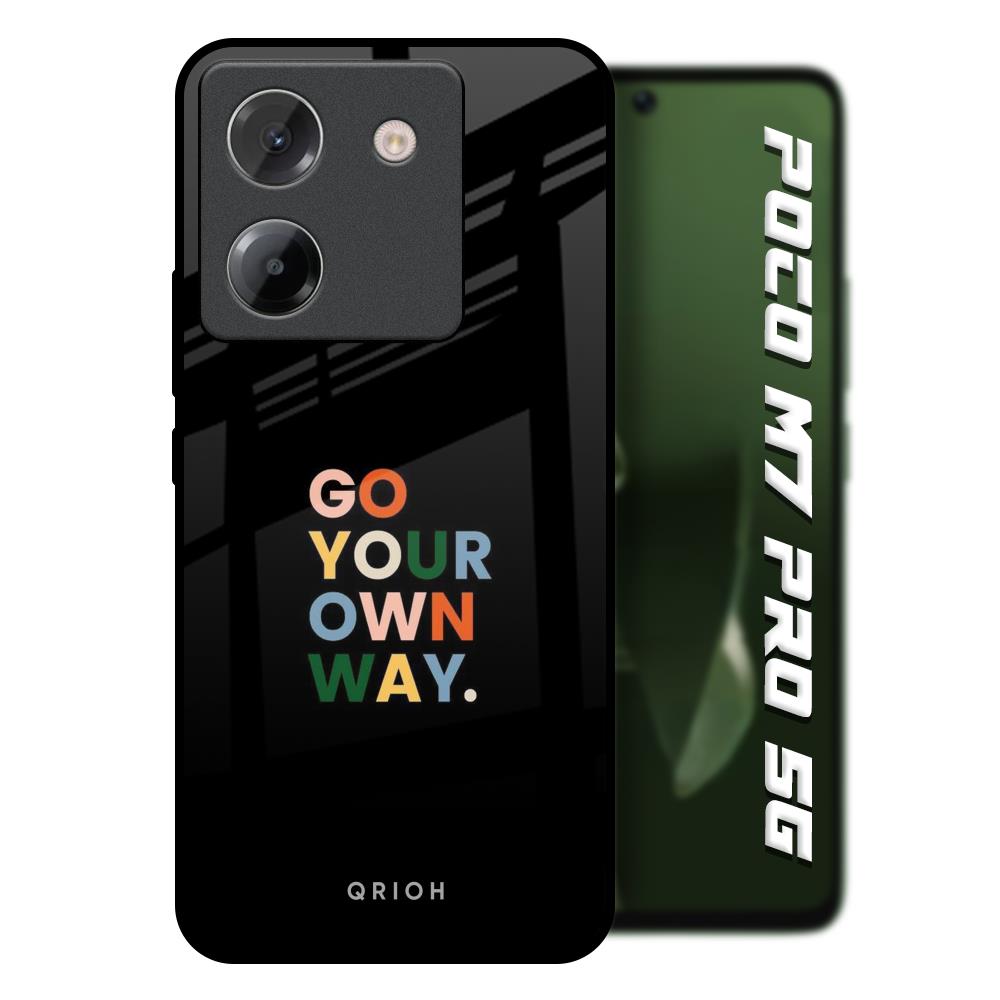Go Your Own Way Poco M7 Pro 5G Glass Back Cover Online