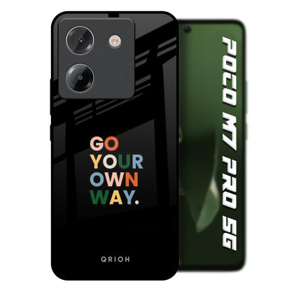 Go Your Own Way Poco M7 Pro 5G Glass Back Cover Online