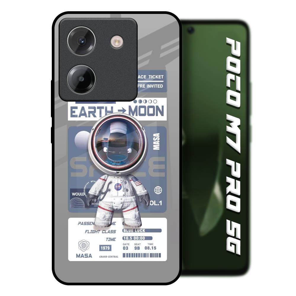 Space Flight Pass Poco M7 Pro 5G Glass Back Cover Online