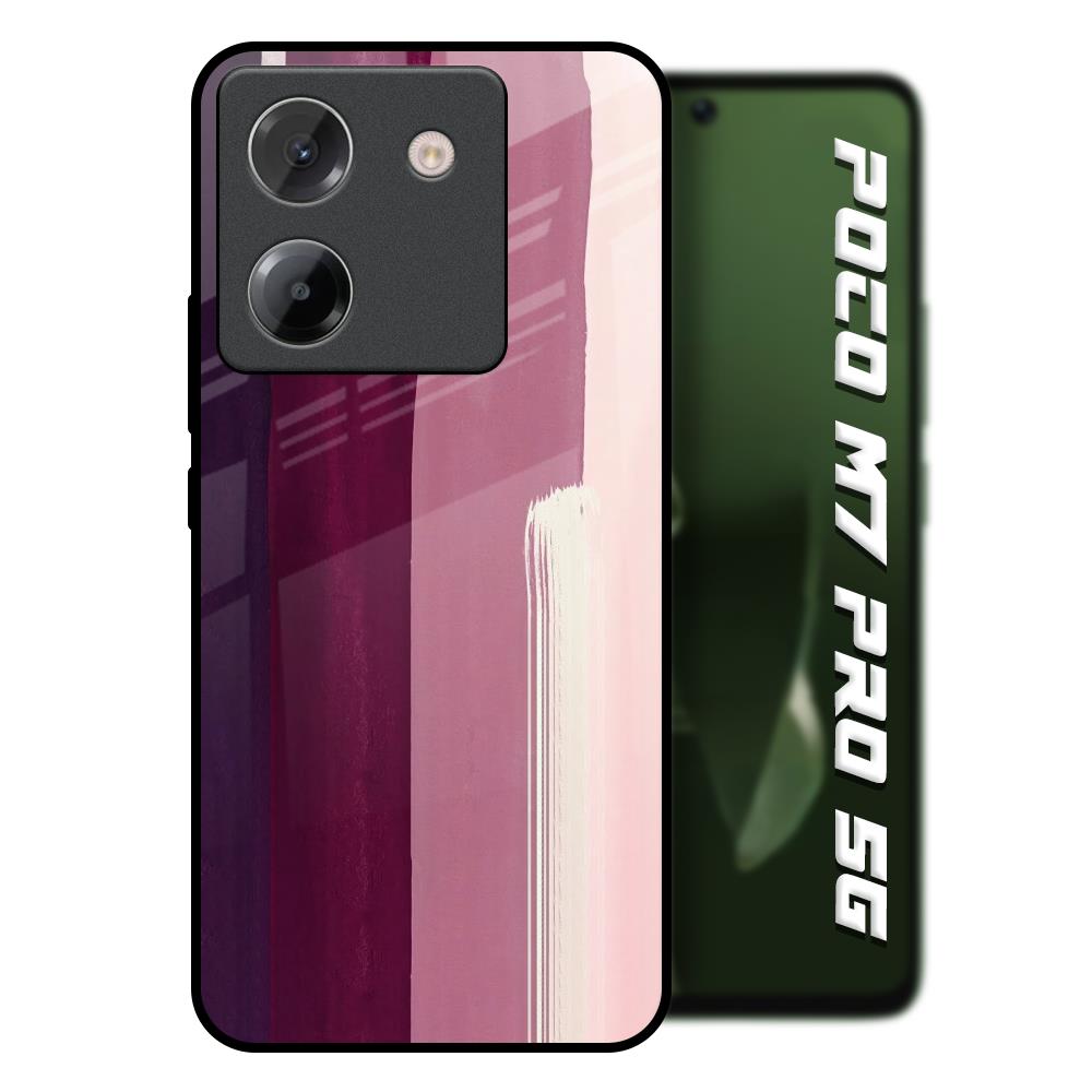 Brush Stroke Art Poco M7 Pro 5G Glass Back Cover Online