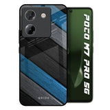 Multicolor Wooden Effect Poco M7 Pro 5G Glass Back Cover Online