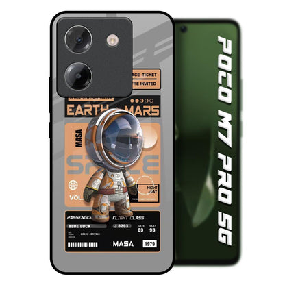 Space Ticket Poco M7 Pro 5G Glass Back Cover Online