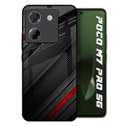 Modern Abstract Poco M7 Pro 5G Glass Back Cover Online